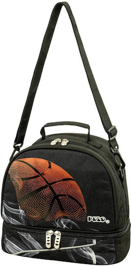 Polo Kid's Fun School Insulated Backpack Lunch Bag 6lt Black 26 x 15 x 24cm Basketball