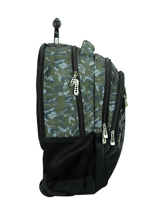 No Fear School Trolley Bag for Elementary with Water Bottle Holder Multicolour 30lt 33 x 28 x 48cm