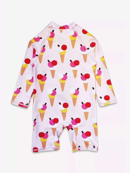 Toby Tiger Kinder Badeanzug Langarm-Einteiler Ice Cream