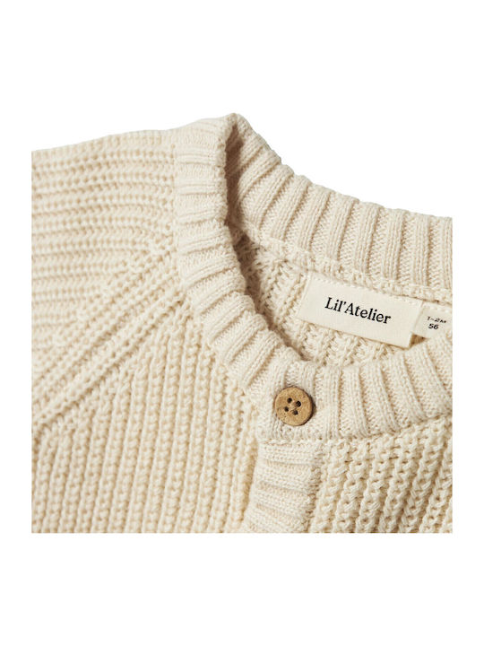 Kinderstrickjacke Baumwolle Beige
