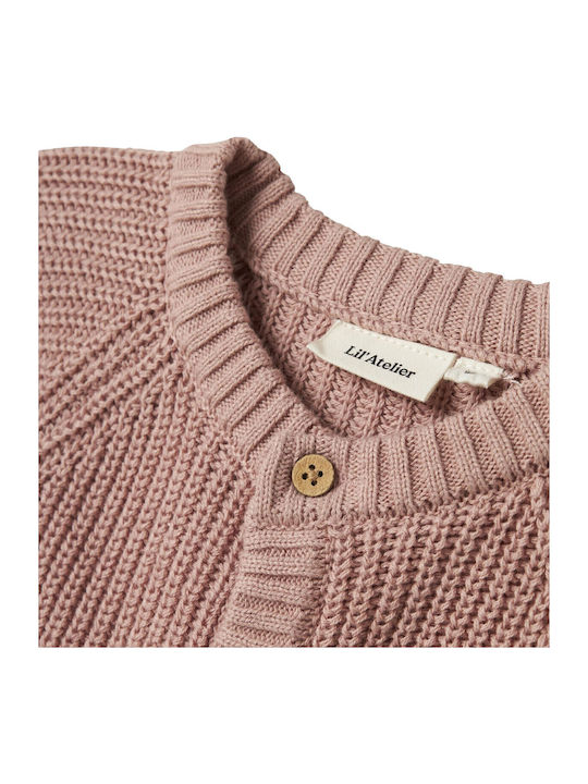 Kids Cardigan Cotton Pink