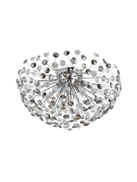 Globo Lighting Πλαφονιέρα Οροφής Διάφανη με Ενσωματωμένο LED