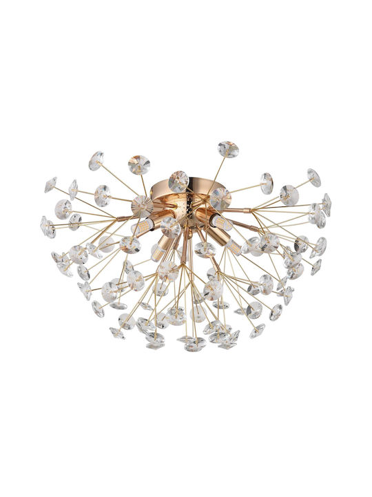 Globo Lighting Πλαφονιέρα Οροφής Διάφανη με Ενσωματωμένο LED