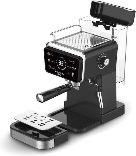 Hausberg Automat de Espresso 1350W Presiune 20bar pentru Cappuccino Argintie HB3730IN