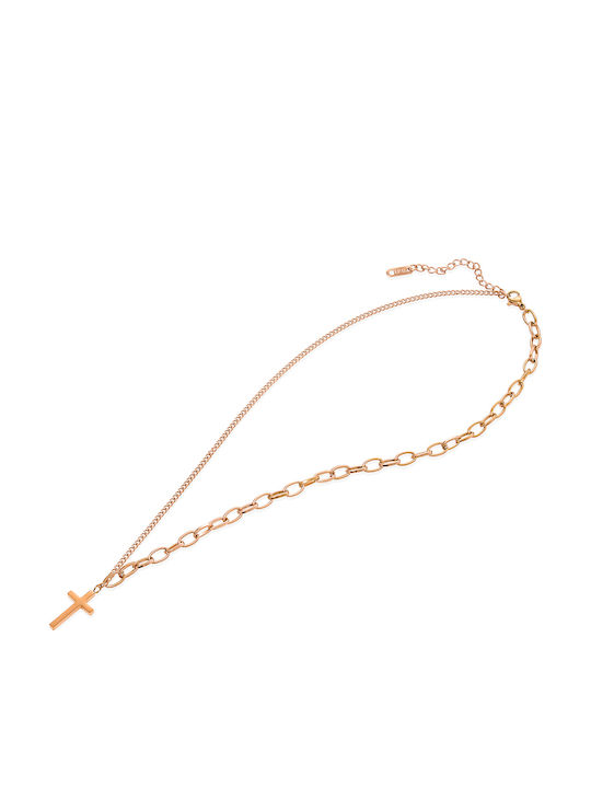 Ghetto Cross from Rose Gold Plated Steel