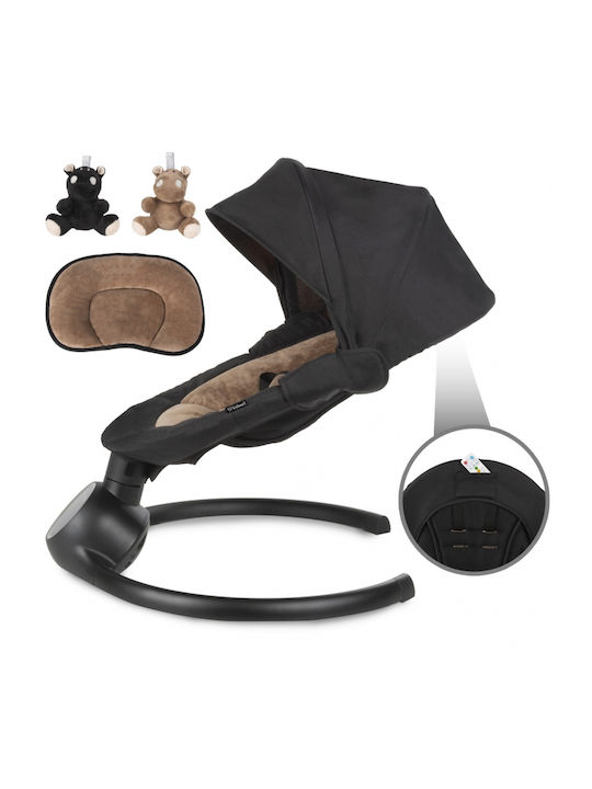 Kidwell Electric Relax pentru Bebeluși Leagăn Reve Black Gold pentru Copil până la 9kg