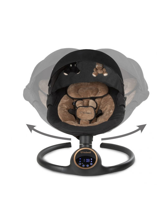 Kidwell Electric Relax pentru Bebeluși Leagăn Reve Black Gold pentru Copil până la 9kg