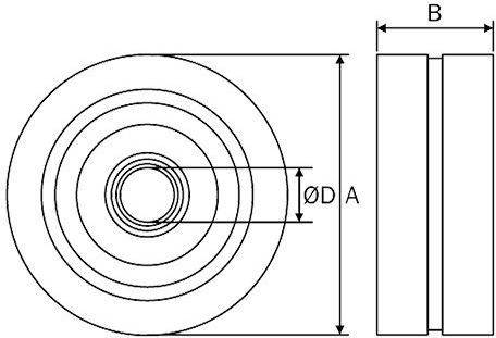 Metal Wheel 400x100x3mm Bearing Bushing Φ62