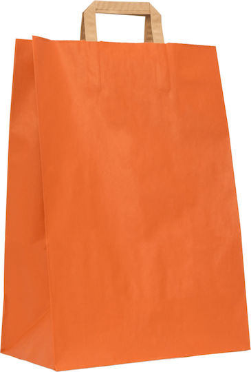 Papier Plastiktüte Orange Plakiert 22x10x29 500 Stück