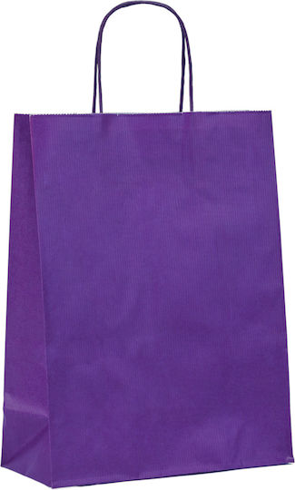Paper Bag Purple Twisted Premium 22x10x29 300pcs