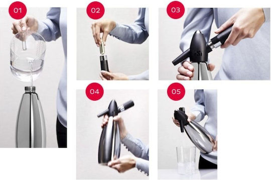 Soda Siphon Silver 1 L