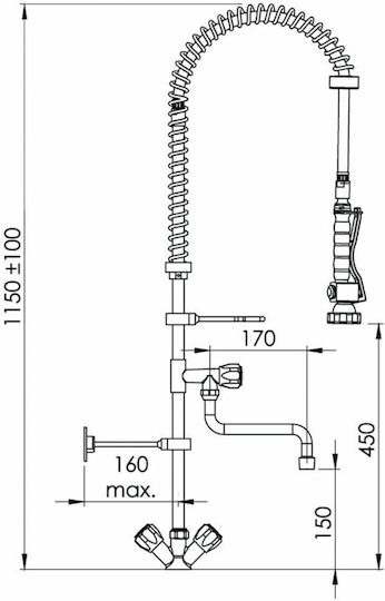 Single Hole Tabletop Sprinkler