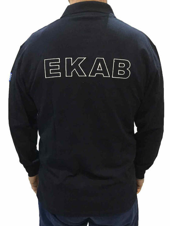 Polo Long Sleeve Shirt EKAB Dark Blue Ekavpo6635 Estrella Roly Ekavpo6635-blue Dk/55