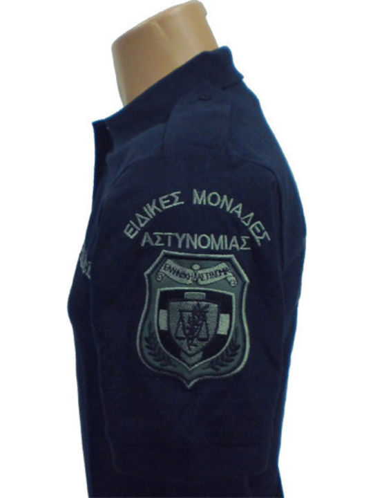 Polo Shirt Blue Low Visibility Epaulettes Dias Team