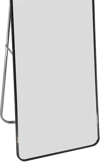 Keskor Arched Floor Mirror With Black Aluminum Frame 146x36cm