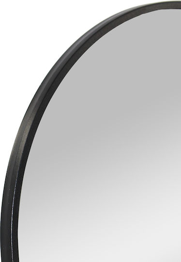 Keskor Arched Floor Mirror With Black Aluminum Frame 146x36cm