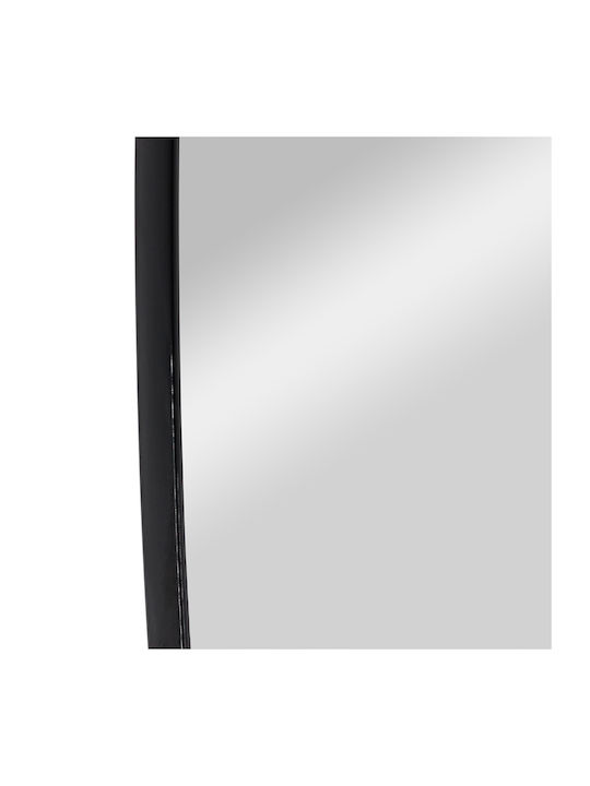 Keskor Asymmetric Floor Mirror with Black Wooden Frame 150x40cm