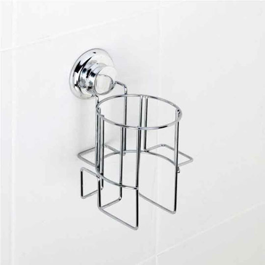 Tekno-tel Hair Dryer Holder 16x14x16cm Thickness Ø5mm Load Capacity 12kg Chrome-Plated Steel Extra Strong Suction Cup