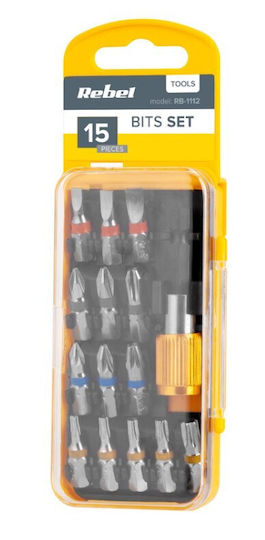 Rebel Schraubendreher-Bits Set 15 Stück