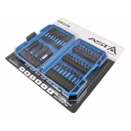 Set Biți Pentru Șurubelniță Cu Bandă Flexibilă De Răsucire 36 Bucăți Asta Tools