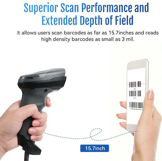 HPRT N101 Handheld-Scanner Verkabelt mit 2D- und QR-Barcode-Lesefunktion