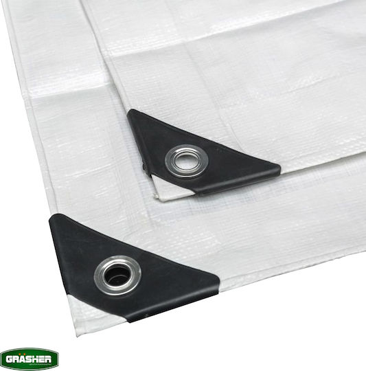 Grasher Αδιάβροχος Μουσαμάς Λευκός 120 Gr/m² 3x5m 100241wh