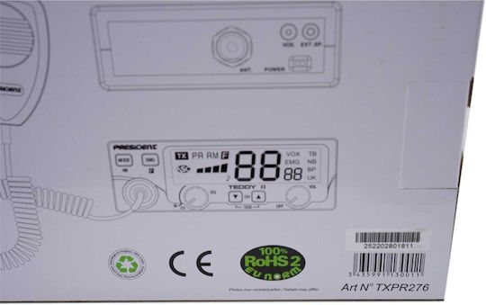 President Teddy II ASC CB Auto Stație Radio Emisie-Recepție Fără Fir 2.5W