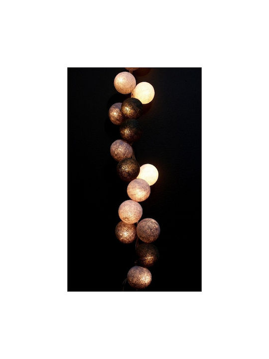 Beelights Dekorative Tischlampen 4.2m 35 Baumwoll-Girlanden Handgemachte Bälle Shades--Grau Beelights Dekorative Tischlampen 4.2m 35 Baumwoll-Girlanden Handgemachte Bälle Shades--Grau