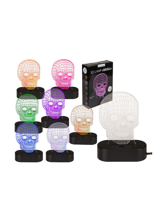 Illusion LED Night Table Lamp 3D Skull 7 Colors Ootb