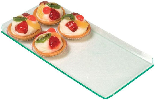 Ακρυλικός Δίσκος Παρουσίασης 18x30cm Διαφανές Glass Look 1830gl