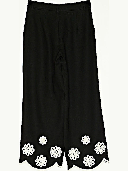 Damen Stoff Hose Schwarz