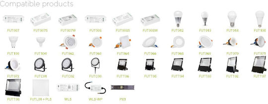 Επιτοίχιο Controller Rgb Rgbw 4 Zone Μπαταρίες 2xaaa Mi-light B3-b