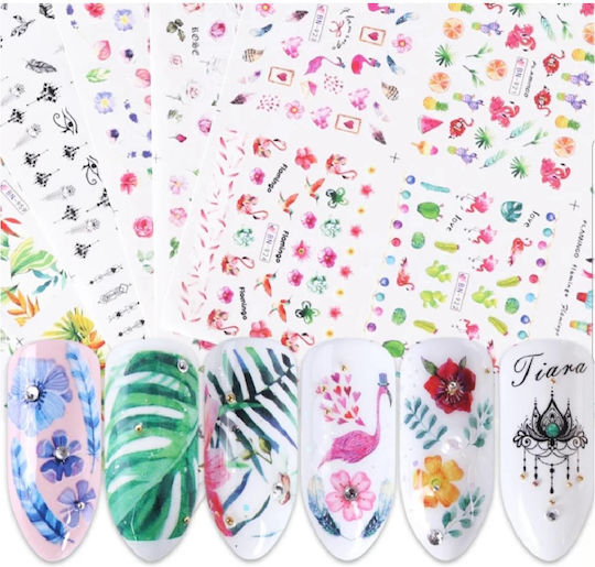 Set Designs Water Transfer Nail Art On Nails 400 Designs 02
