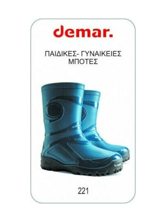 Demar Young Blue Γαλότσες Γυναικείες Αντιολισθητικές