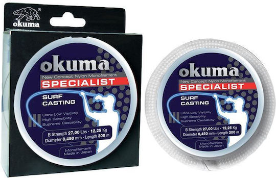 Fir de pescuit Okuma Specialist Surfcasting 300m Albastru Deschis 0.34mm
