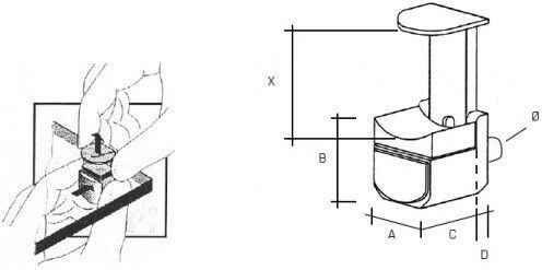 Crystal Support Snap-On Euro Orvel Φ-5mm Nickel 10mm 237-528#f5#ni#