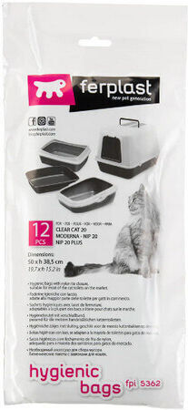 Ferplast Bags Cat Toilet 12pcs Cat Toilet Hygiene Bags 50x38.5cm 12pcs 85362724