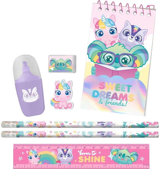Sweet Dreams Stationery Set In Bag 7pcs 6 Τεμ