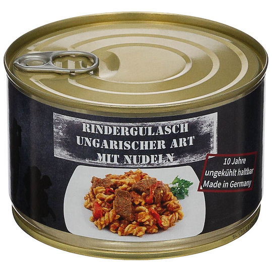 MFH Canned Beef Roulade With Noodles Ready Meal With Meat Pasta 1000kcal 400gr 10 Years