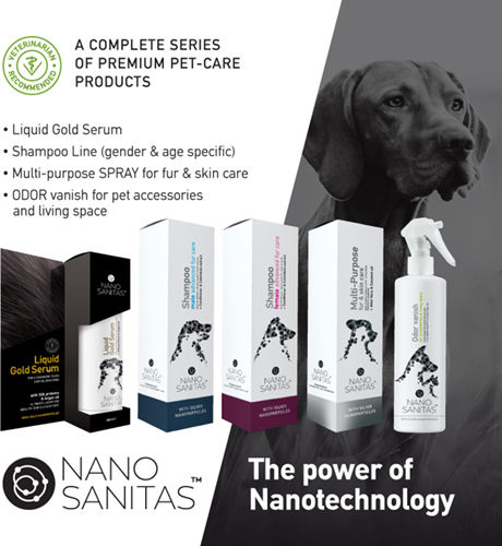 Nanosanitas Silver Serum Liquid Gold Dog Softener 150ml