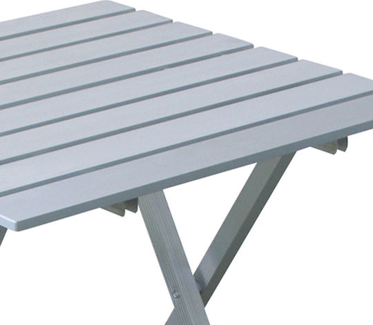 Unigreen Table Aluminum for Camping Foldable 50x50x64cm White