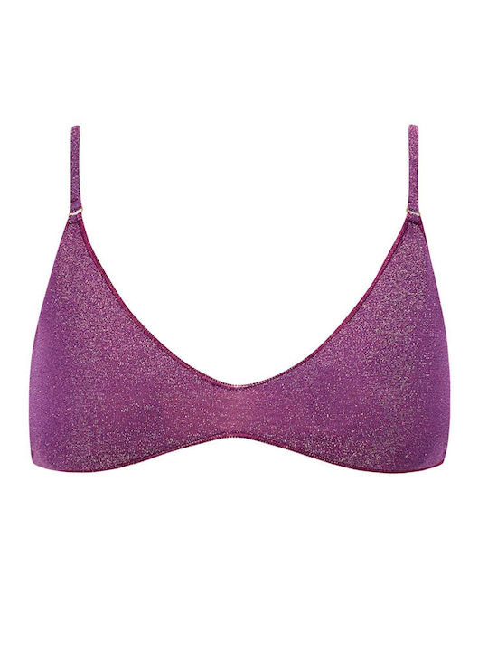 Bikini Τριγωνάκι με Ενίσχυση Μωβ