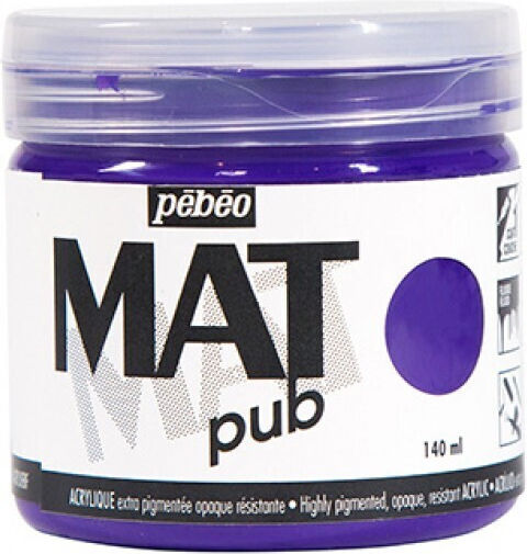 Acrylic E.f Pebeo Mat Pub 140ml Cobalt Violet