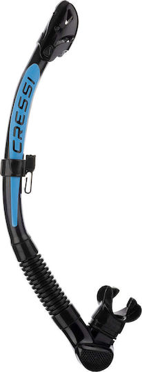 CressiSub Alpha Ultra Dry Snorkel Black/Blue with Silicone Mouthpiece