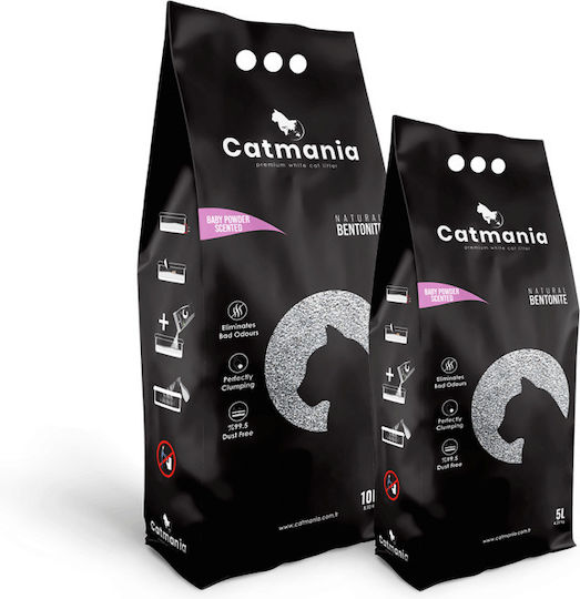 Catmania Άμμος Γάτας με Άρωμα Baby Powder 10lt