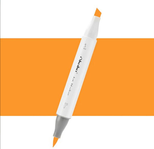 Ohuhu Honolulu Brush & Chisel Chrome Orange Zeichenmarker 6mm Doppelseitig