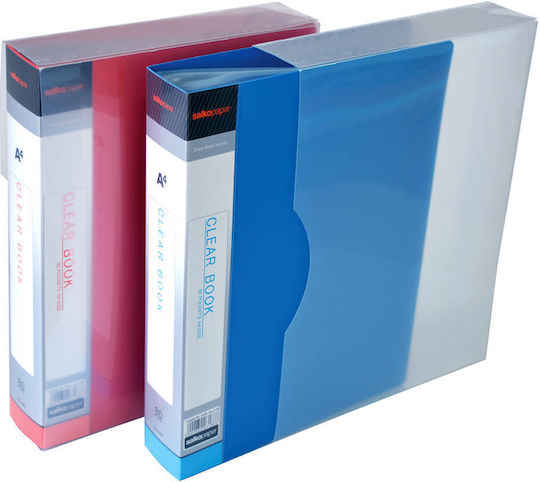 Salko Paper Clipboard Flexible with 10 plastic sleeves Slides for Paper A4 (Μiscellaneous colours) 1pcs