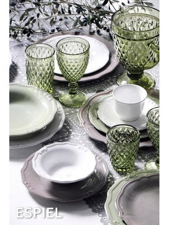Espiel Tiffany Müslischüssel Rund Keramik Weiß mit Durchmesser 15cm