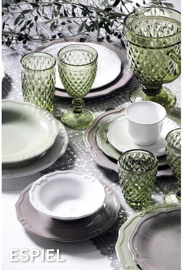 Espiel Tiffany Cereal Serving Bowl Round Ceramic White with Diameter 15cm