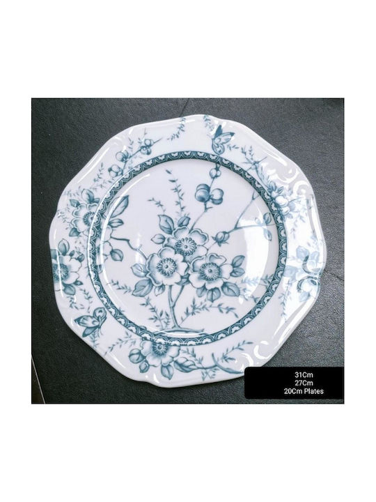 Oriana Ferelli Serving Platter made of Porcelain Green with Diameter 31cm Oriana Ferelli Serving Platter made of Porcelain Green with Diameter 31cm